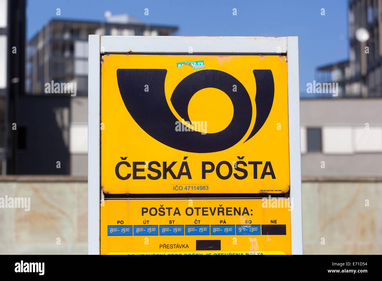 Ceska posta, logo La poste tchèque Banque D'Images