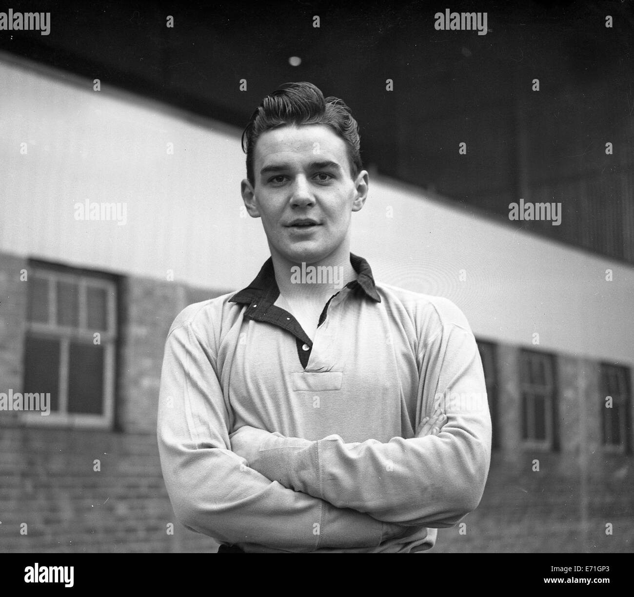 Alan Jackson joueur de Wolverhampton Wanderers 1956 1950 Banque D'Images