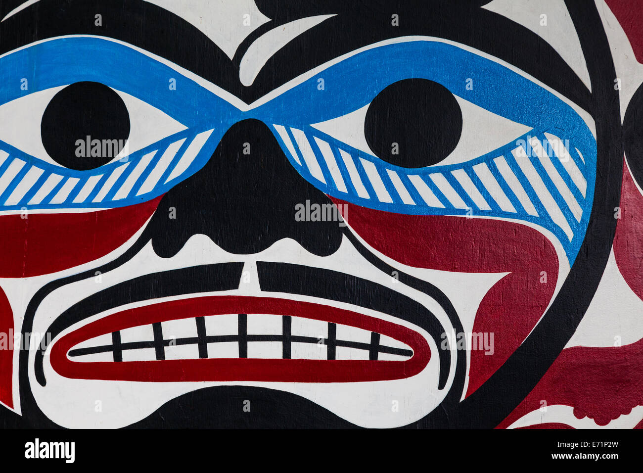 Image abstraite de l'art autochtone de la côte ouest canadienne Banque D'Images
