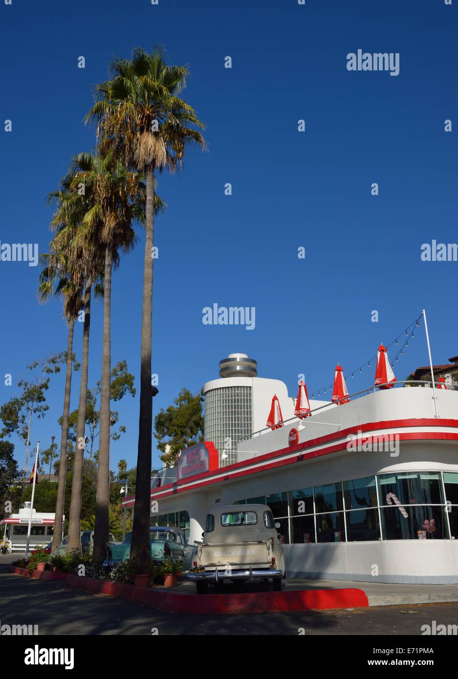 Le pittoresque Ruby's Autodiner sur la route côtière, Laguna Beach CA Banque D'Images