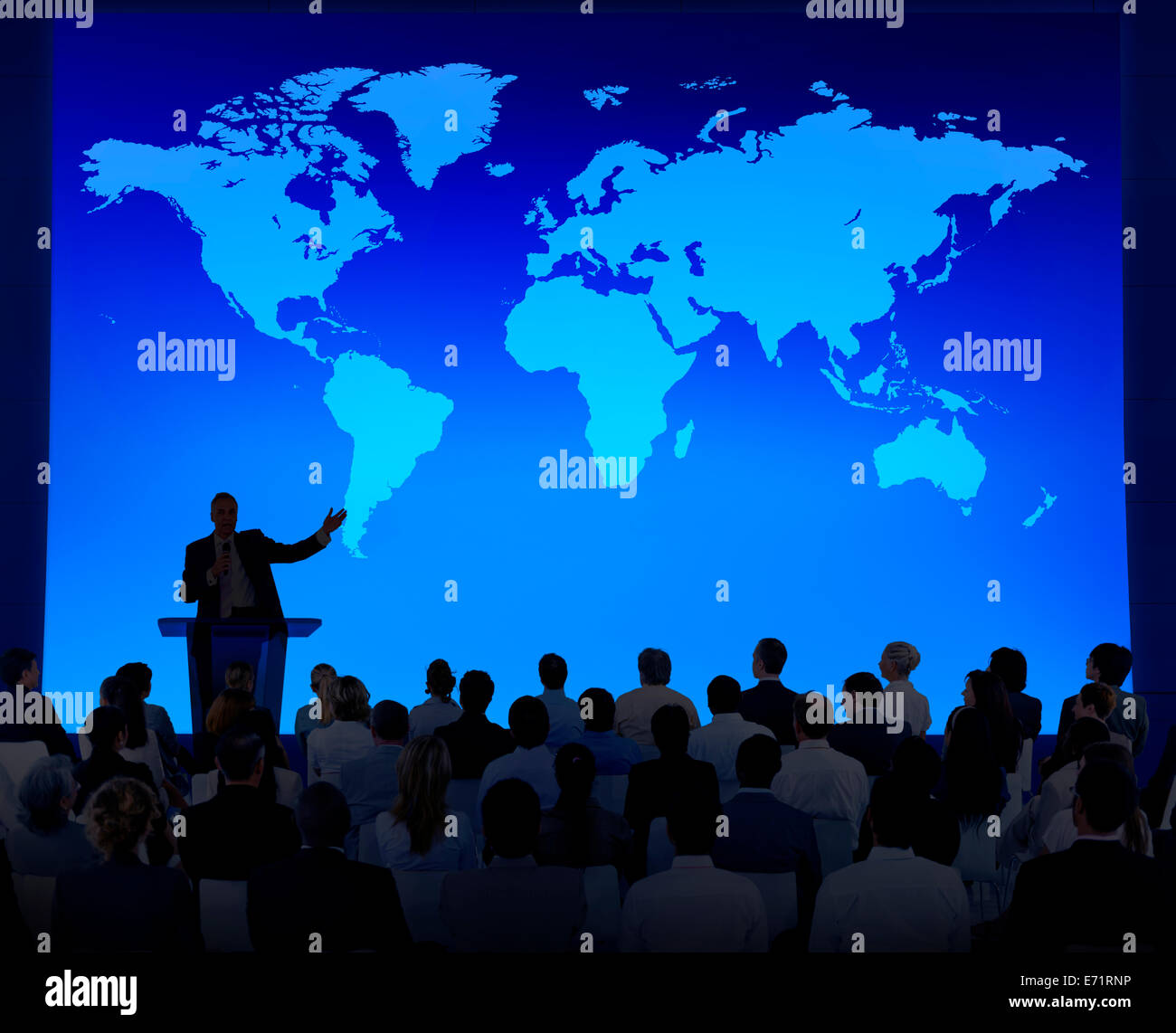 Réunion Daffaires Avec Une Carte Du Monde En Arrière Plan