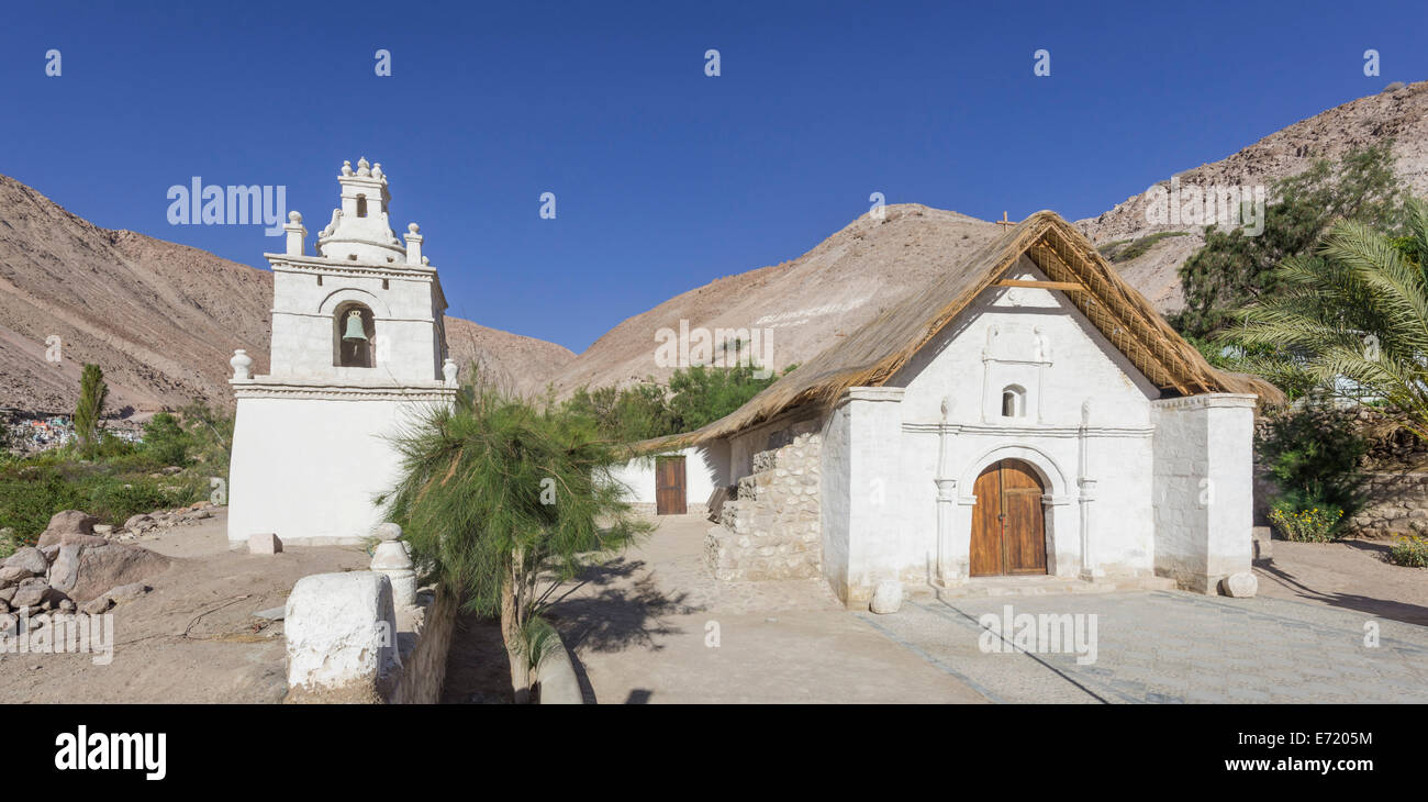 Église de San Pedro, Guanacagua, région d'Arica y Parinacota, Chili Banque D'Images