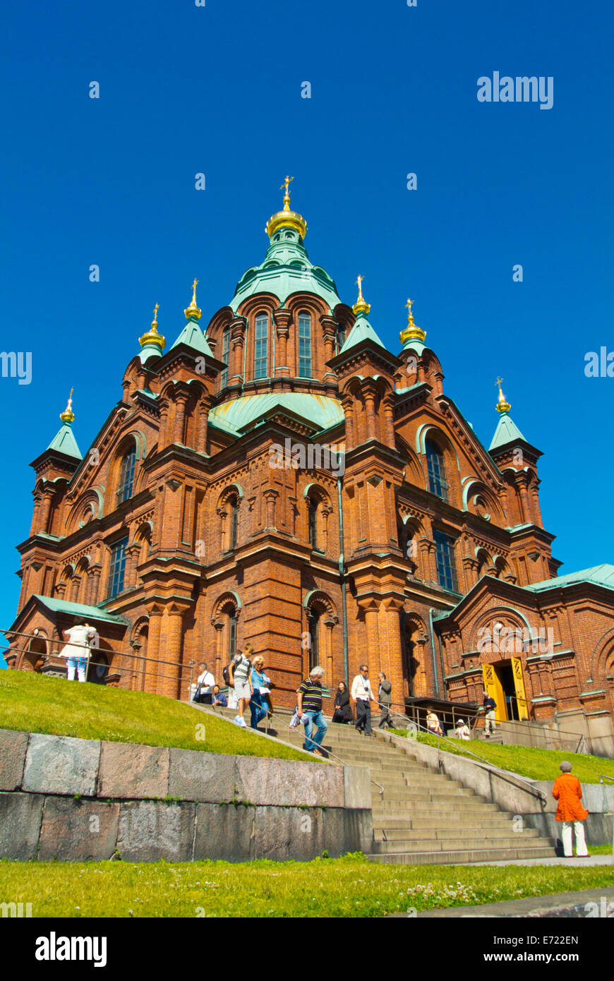 La cathédrale Uspenski (1868), Eglise Orthodoxe Orientale, Katajanokka, Helsinki, Finlande, Europe Banque D'Images