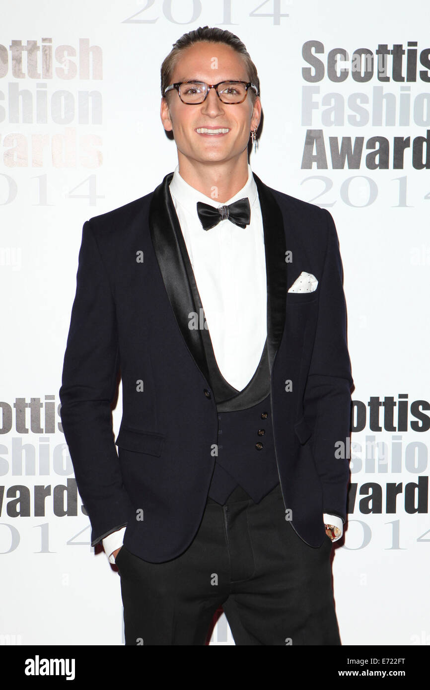 Oliver Proudlock arrivant pour le Scottish Fashion Awards 2014, à Londres. 01/09/2014/photo alliance Banque D'Images