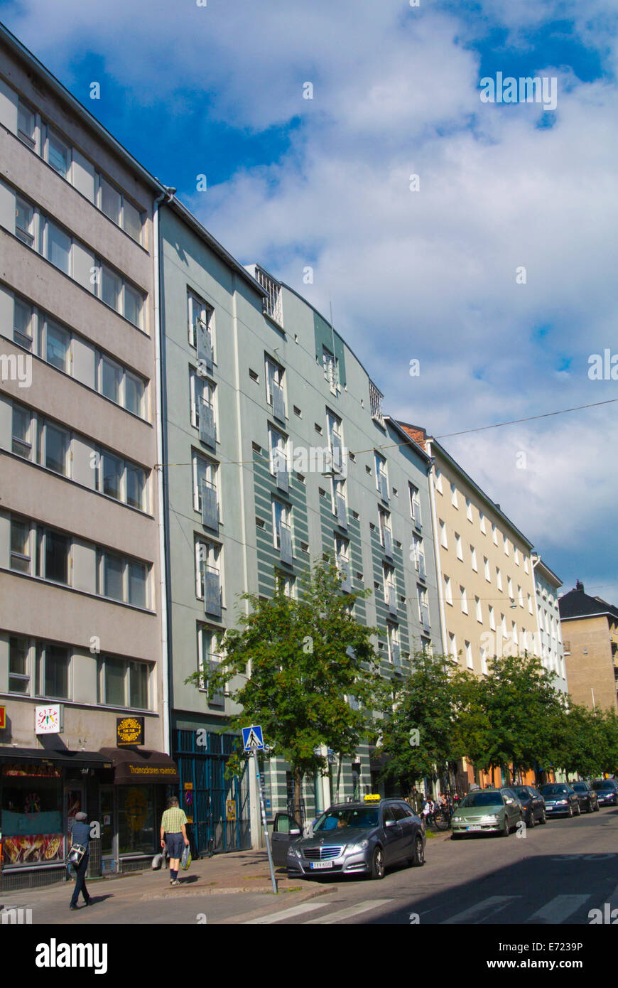 Vaasankatu street, Kallio district, Helsinki, Finlande, Europe Banque D'Images