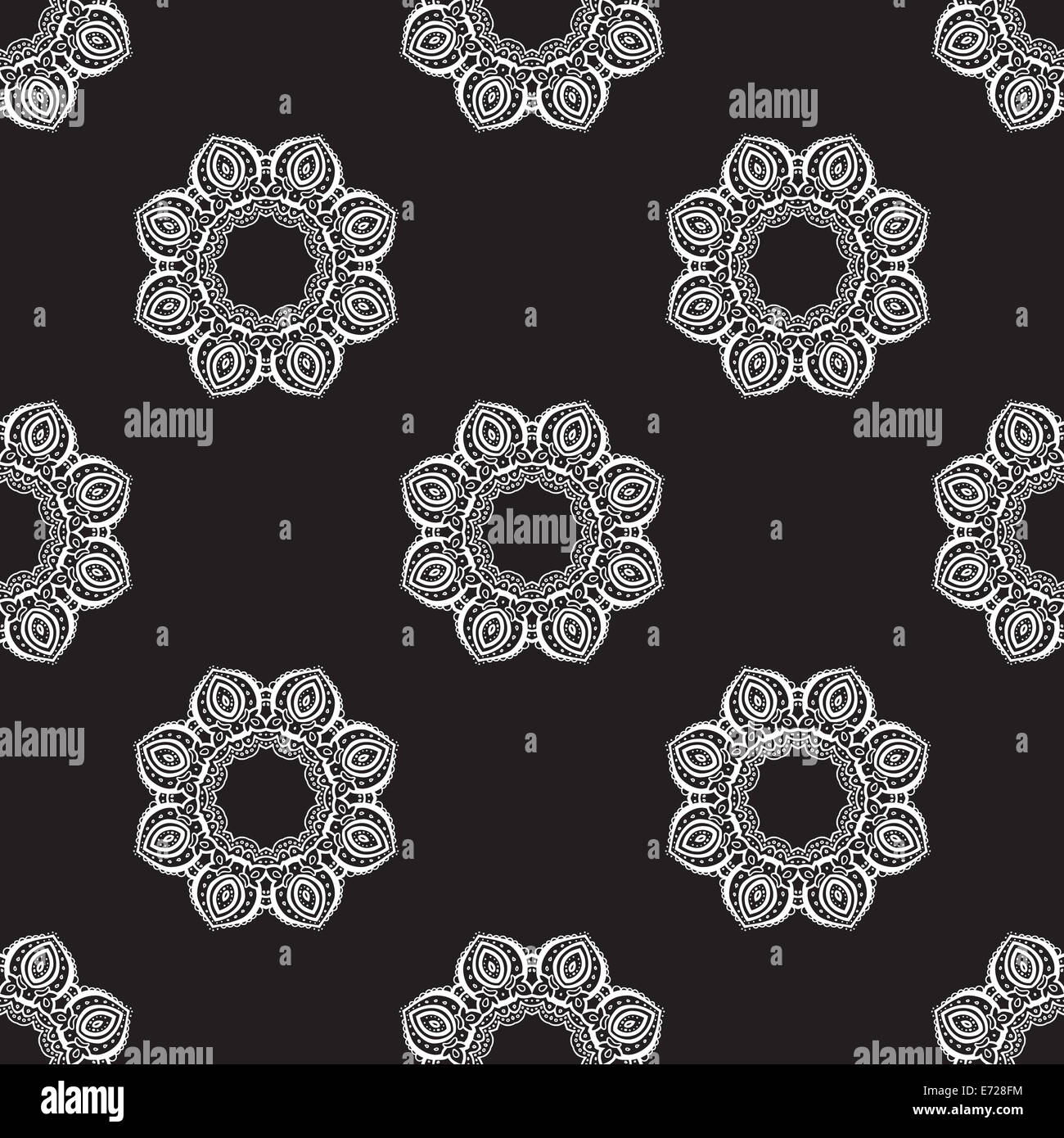 Hand drawn seamless pattern. Banque D'Images