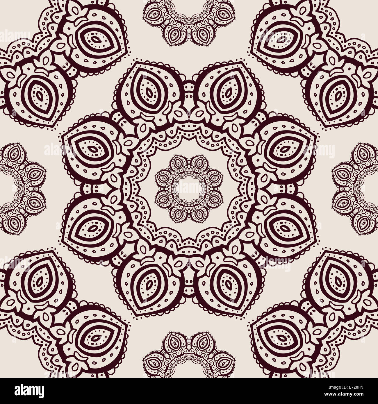 La dentelle. Hand drawn seamless pattern. Banque D'Images