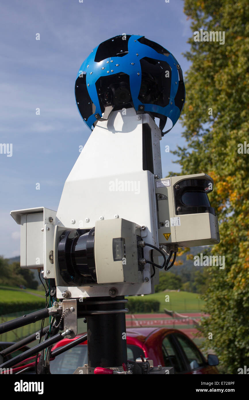Google Maps Street View camera voiture dans et autour de Windermere Banque D'Images