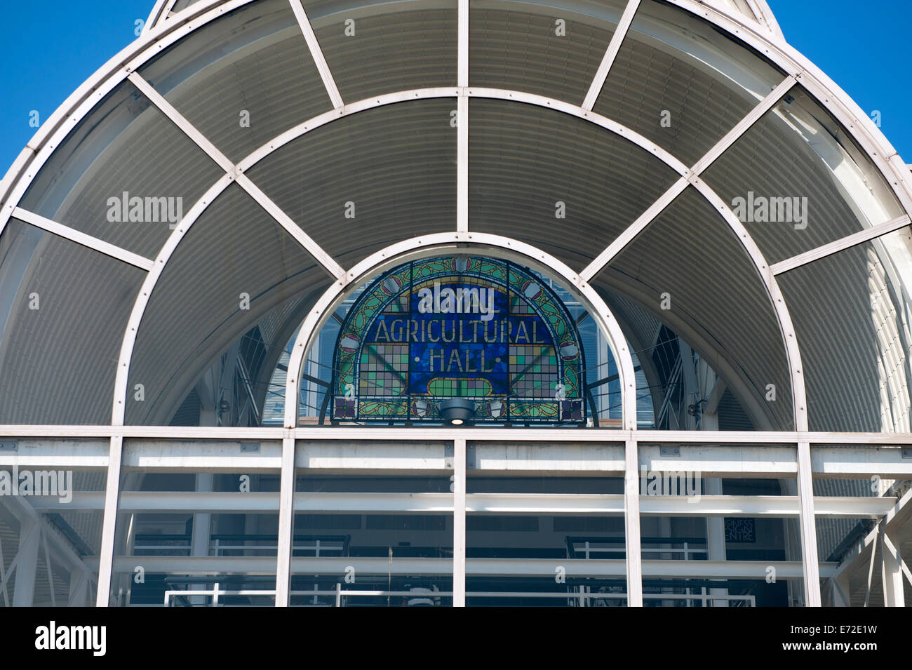 Business Design Centre, entrée,Islington Londres,Angleterre Royaume-Uni. Sept 2014 Banque D'Images