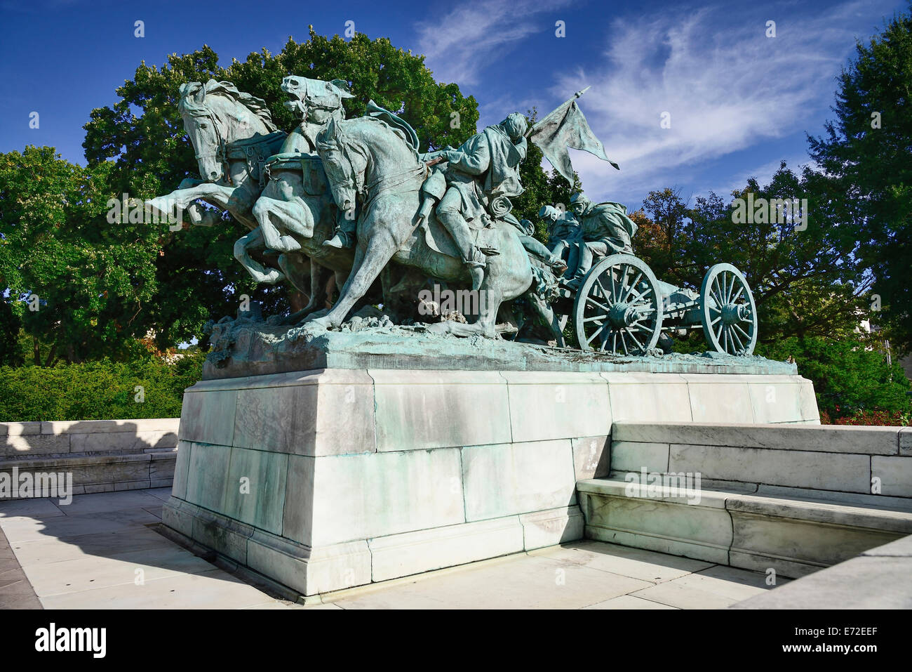 USA, Washington DC, Capitol Hill Ulysses S. Grant Memorial Le Groupe d'artillerie. Banque D'Images