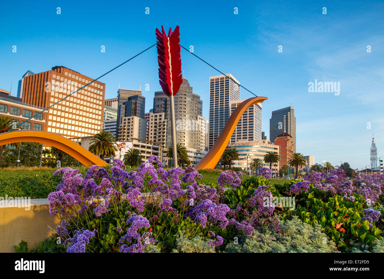 La flèche de Cupidon le long de l'Embarcadero à San Francisco, Californie, USA. Banque D'Images