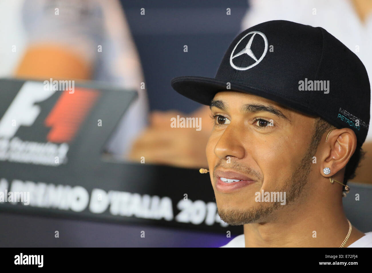 Monza, Italie. 08Th Nov, 2014. Italian Grand Prix de F1. Lewis Hamilton de Mercedes AMG Petronas F1 Team au cours de pilote de Formule 1 de la FIA Jeudi Conférence de presse. Credit : Action Plus Sport/Alamy Live News Banque D'Images