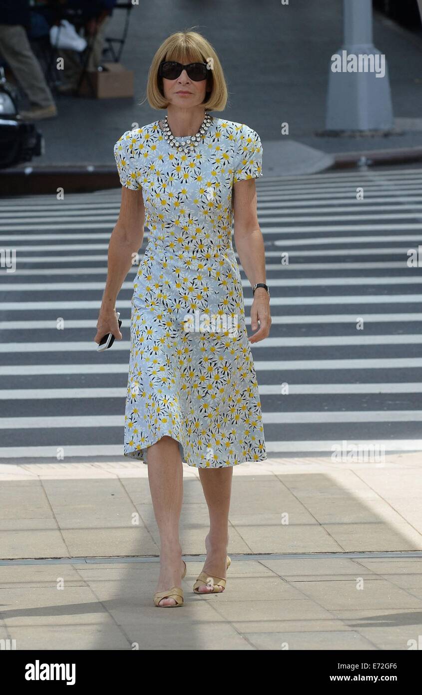 Anna Wintour au niveau des arrivées pour le Conseil de couture du Musée à l'F.I.T. Déjeuner bénéfice 2014 Confère Award pour l'art de la mode, David H. Koch Theater au Lincoln Center, New York, NY Le 3 septembre 2014. Photo par : Kristin Callahan/Everett Collection Banque D'Images