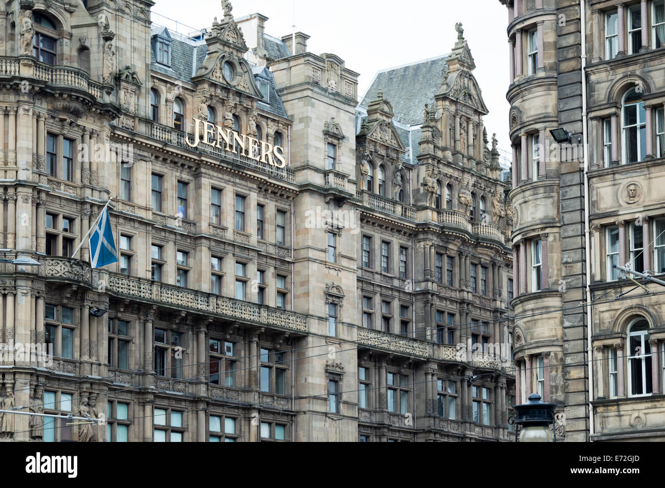 L'extérieur du magasin Jenners sur South St David / rue Princes Street, Édimbourg Banque D'Images