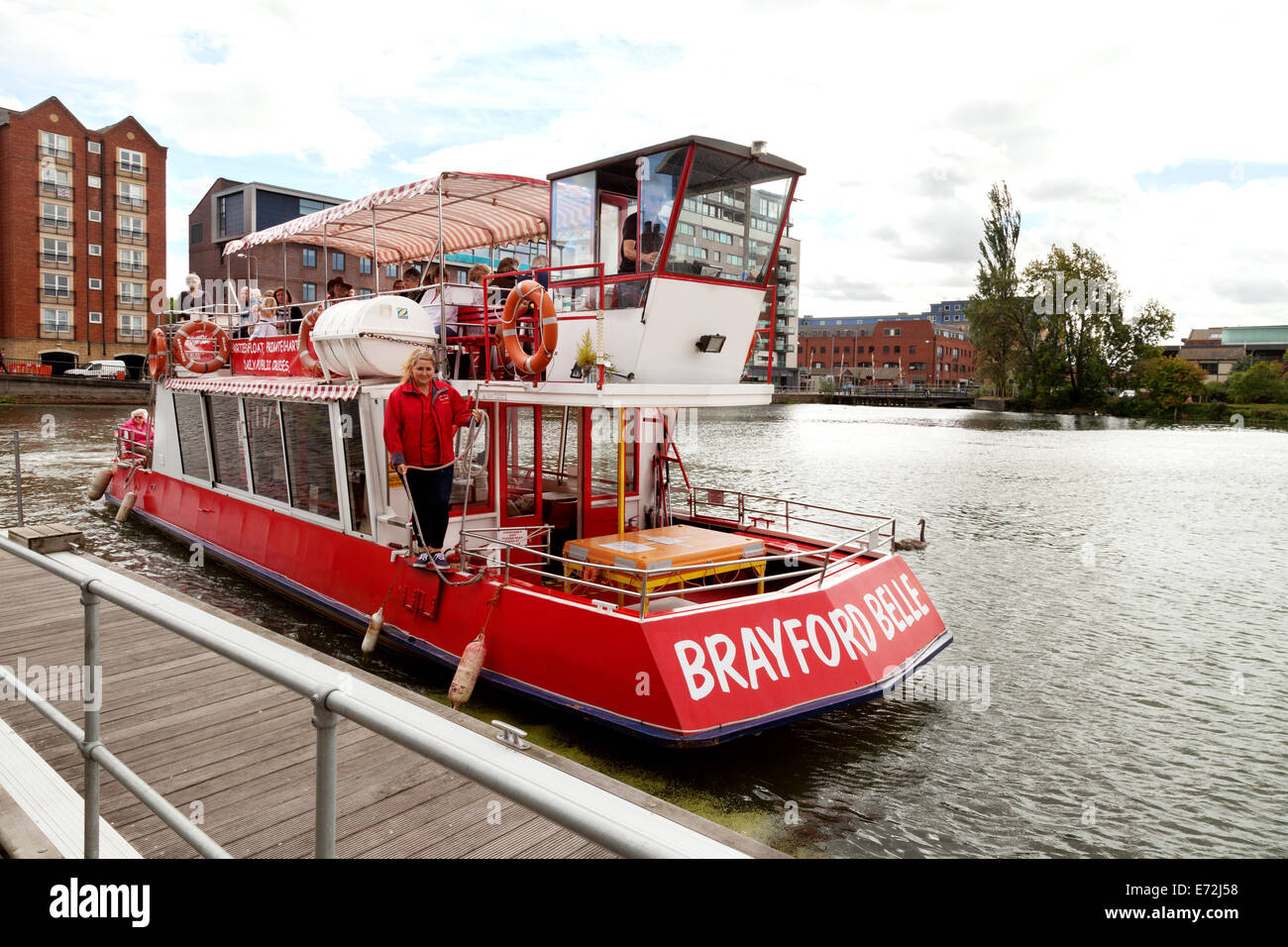 La Belle Brayford Bateau de tourisme, dans Brayford Pool, Lincoln UK Banque D'Images