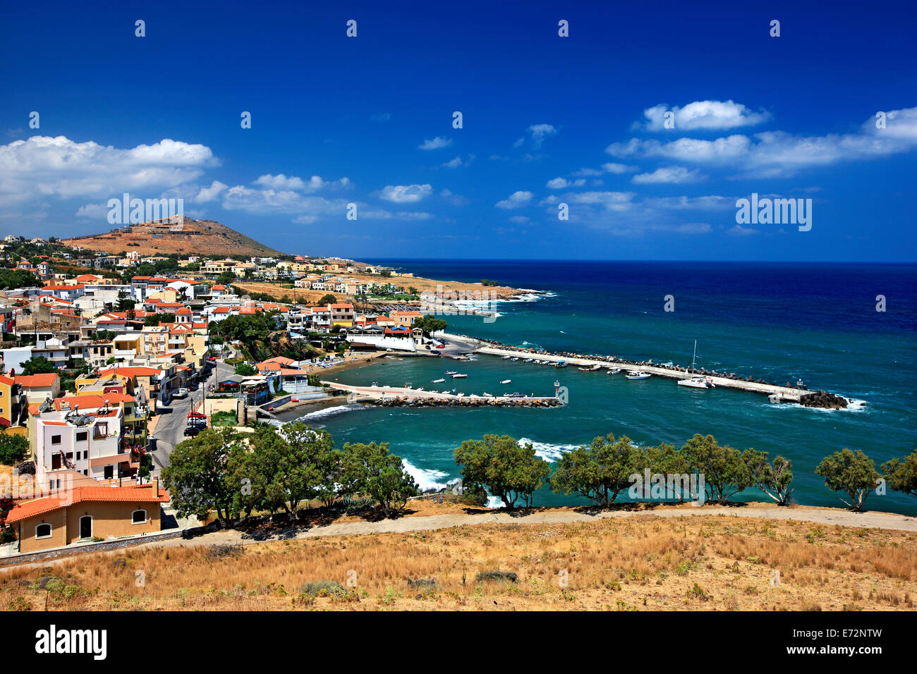 Pamormos village, station touristique populaire, à la préfecture de Rethymnon, Crète, Grèce Banque D'Images