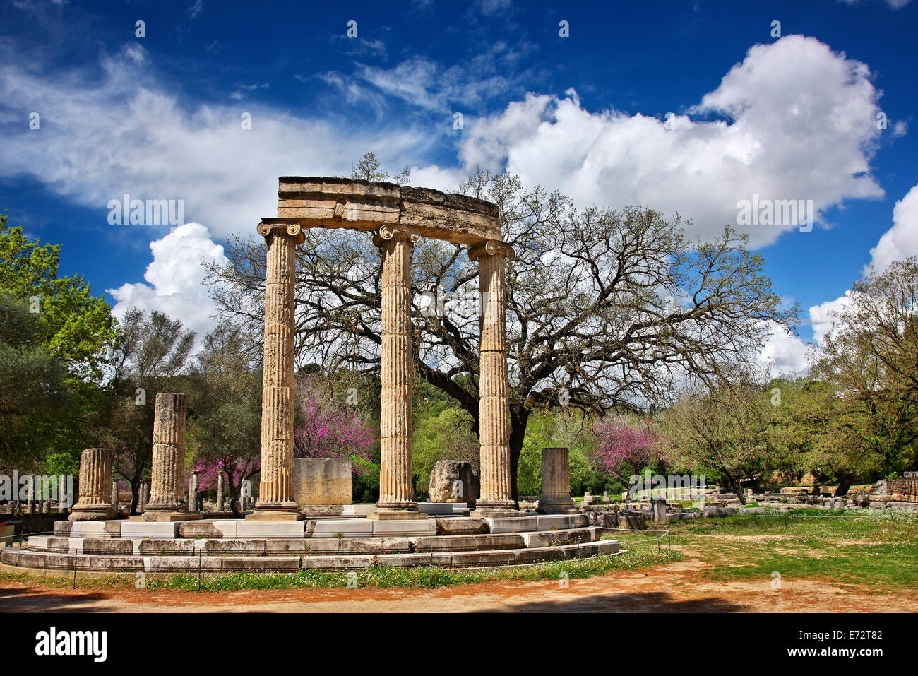 Le philippeion à Olympie (site du patrimoine mondial de l'UNESCO), l'ILEIA ('elis'), Péloponnèse, Grèce. Banque D'Images