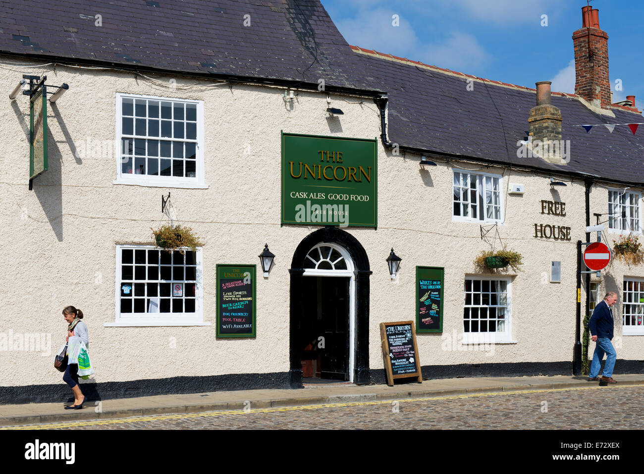 L'Unicorn Pub à Richmond, North Yorkshire, England UK Banque D'Images