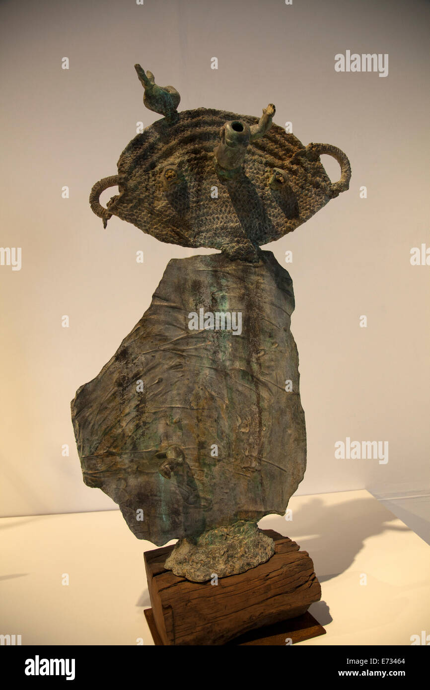 Joan miro bête mythologique Bronze au Musée d'Art Contemporain de Dalt Vila à Ibiza Banque D'Images