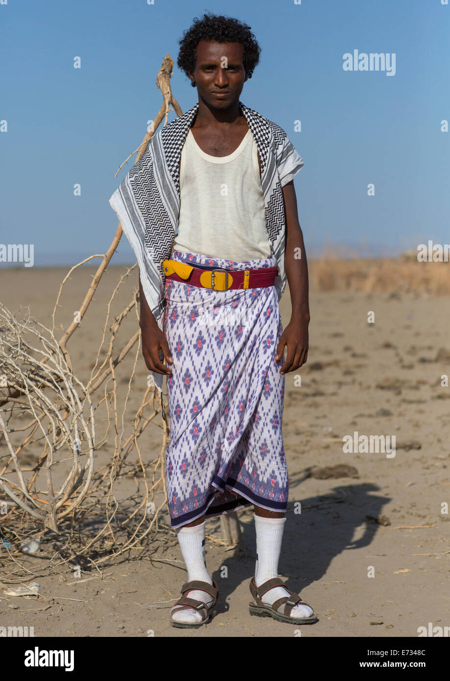 L'homme de la tribu Afar, Ethiopie, Assayta Banque D'Images