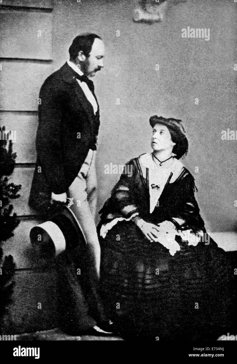 Prince Albert mari consort et la reine Victoria en 1860. À partir des archives de communiqués de presse (anciennement Service Portrait Portrait Bureau) Banque D'Images
