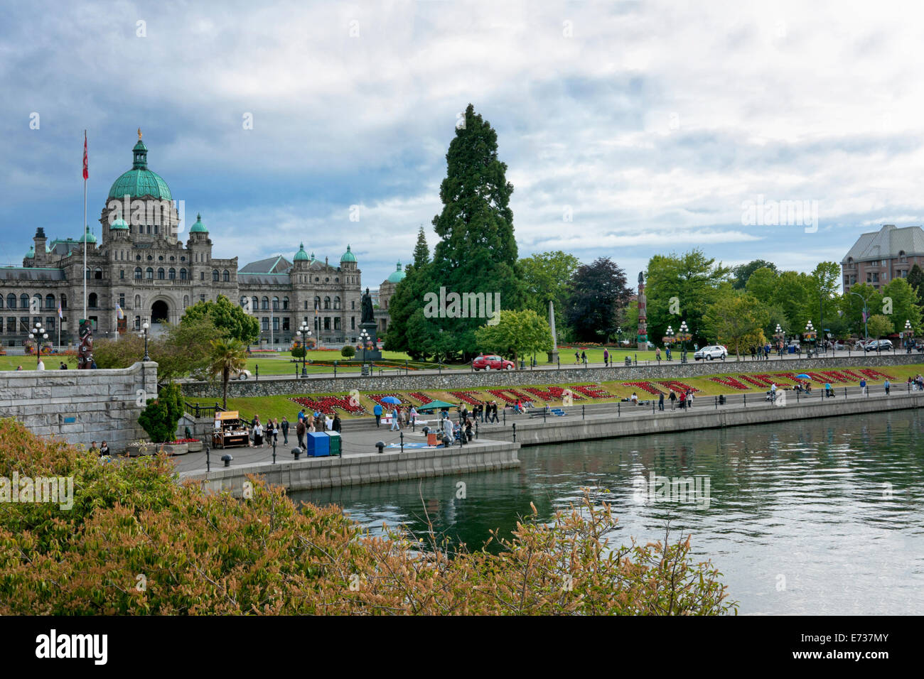 Harbour, parc et parlement provincial de la Colombie-Britannique. Banque D'Images