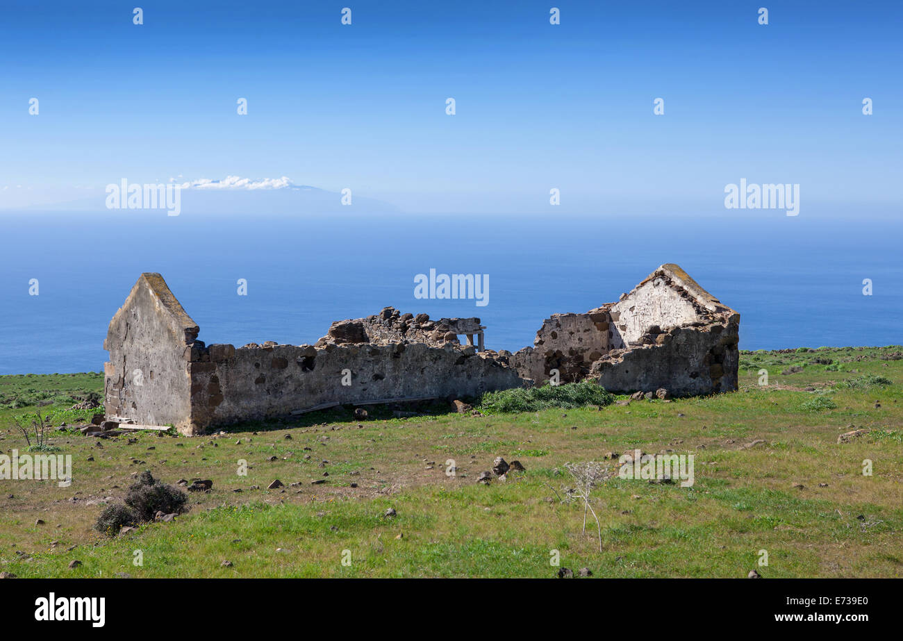 La Gomera - Ruine sur le plateau de la Merica Banque D'Images
