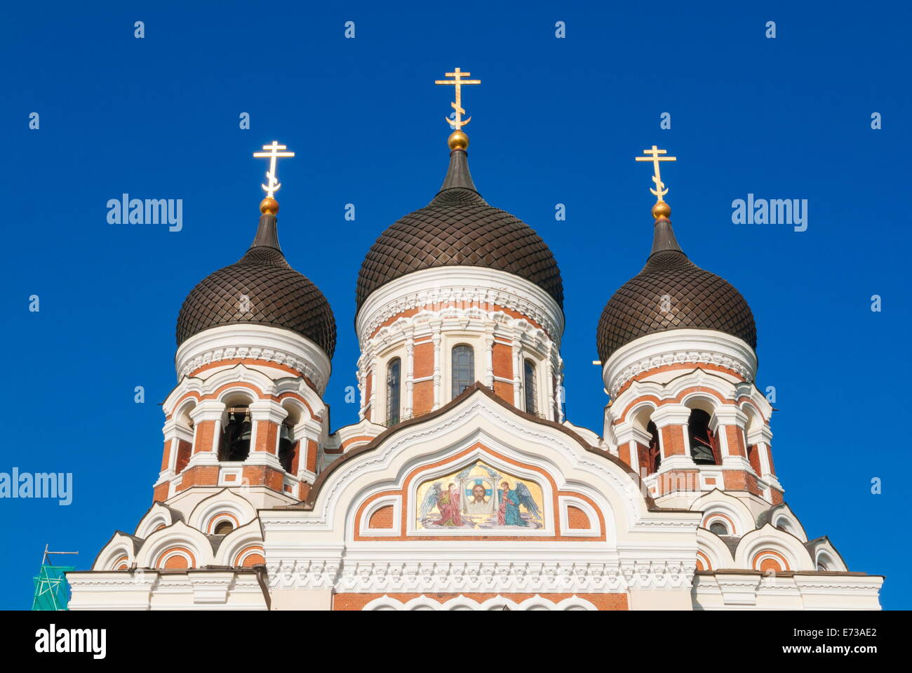Orthodoxe russe cathédrale Alexandre Nevsky à Toompea, Vieille Ville, site du patrimoine mondial de l'UNESCO, Tallinn, Estonie, Pays Baltes Banque D'Images