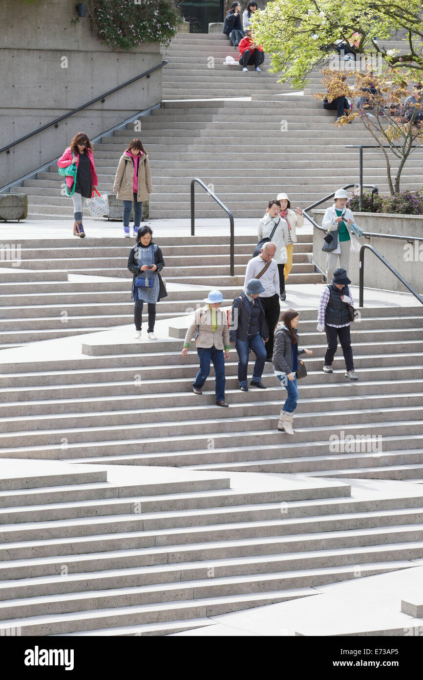 Robson Square de Vancouver, Colombie-Britannique, Canada. Banque D'Images
