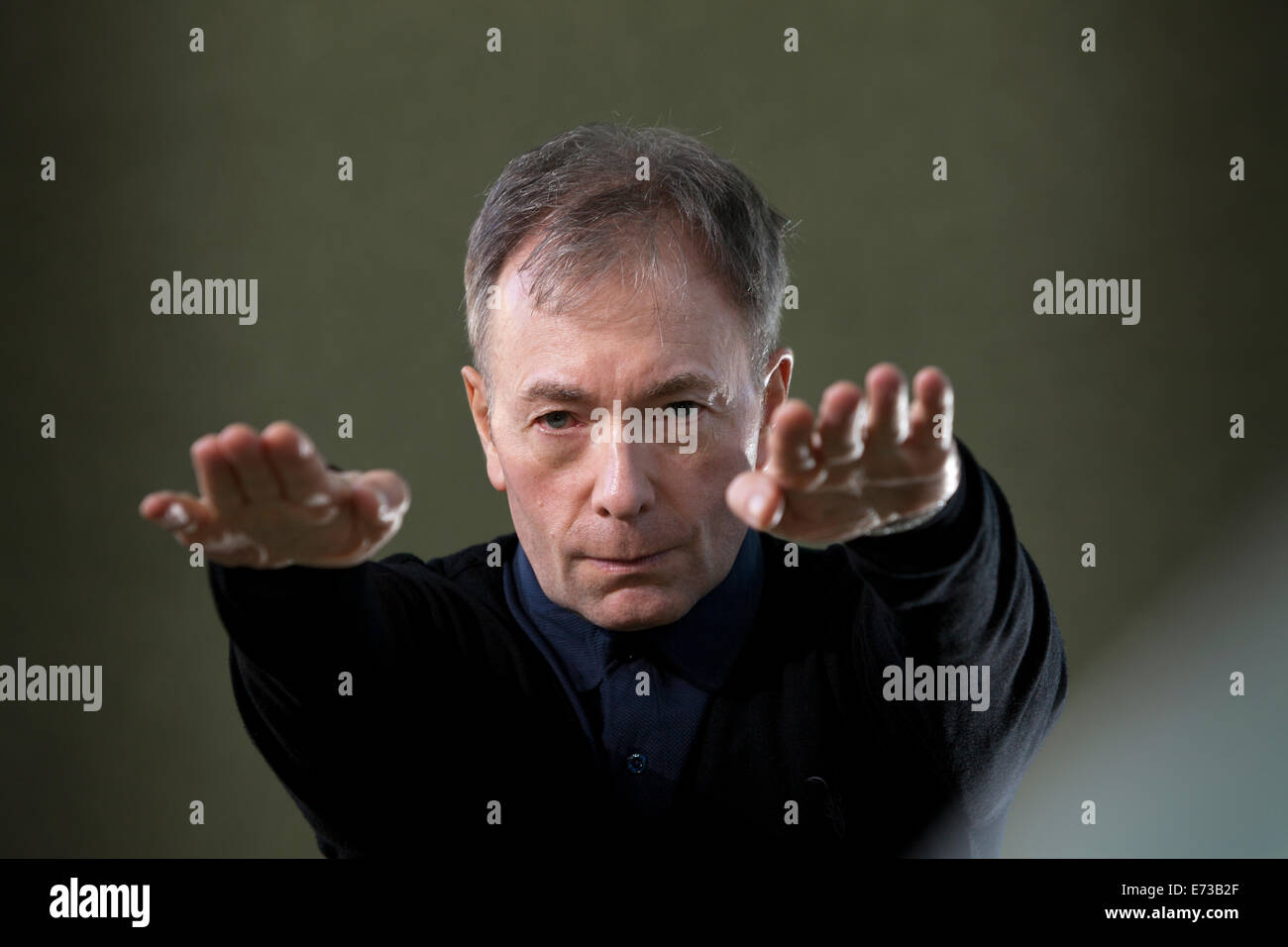 Tony Parsons, auteur, journaliste et communicateur, à l'Edinburgh International Book Festival 2014. Edimbourg, Ecosse. 9 Août 2014 Banque D'Images