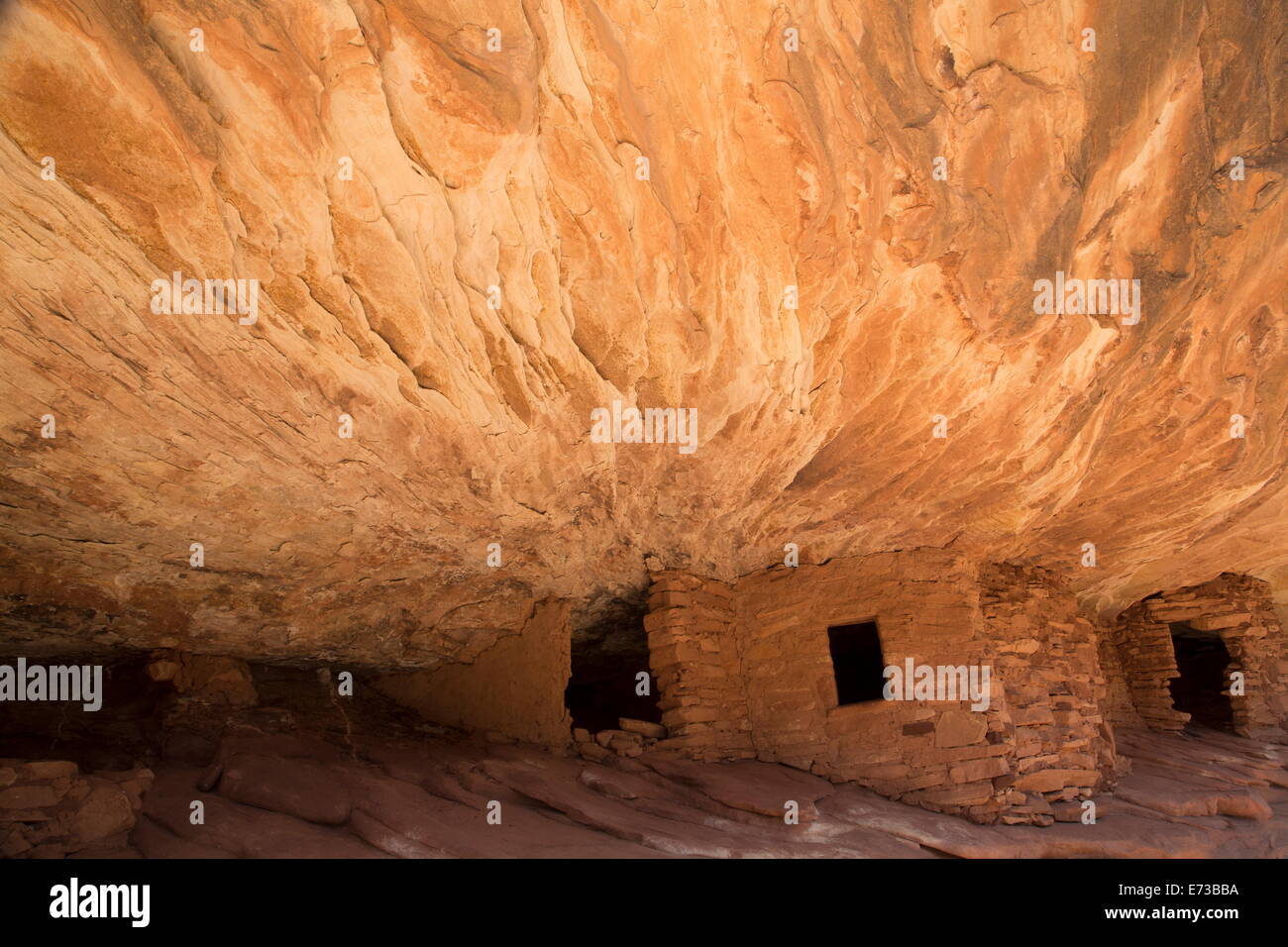 Feu à la maison de la Culture Anasazi, ruines, plus de 800 ans, Mule Canyon, Cedar Mesa, Utah, États-Unis d'Amérique, Amérique du Nord Banque D'Images