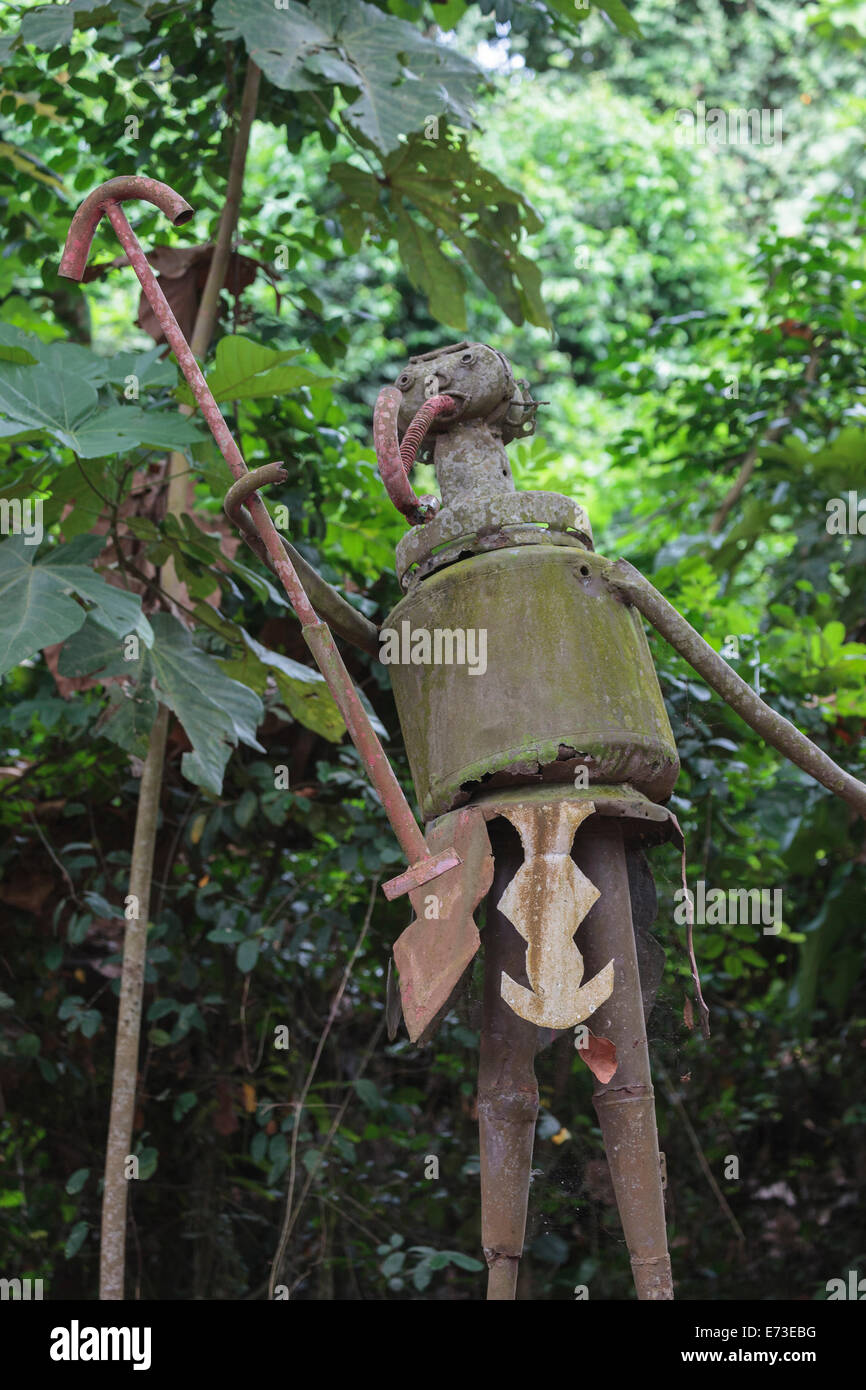 L'Afrique, Bénin, Ouidah. La divinité en Kpasse forêt sacrée. Banque D'Images