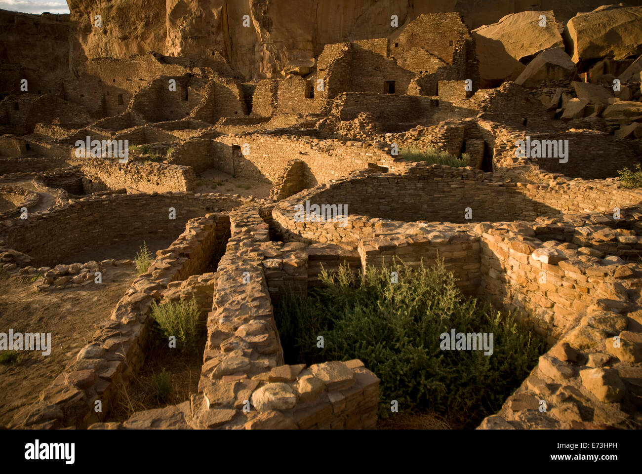 L'exploration de Pueblo Bonito, Chaco Canyon, Nouveau Mexique. Banque D'Images