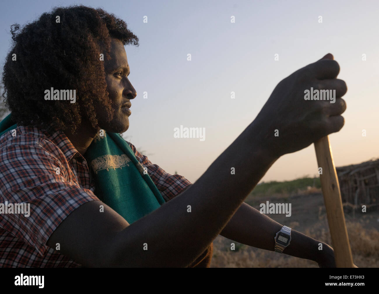 L'homme de la tribu Afar, Afambo, état de l'Afar, en Ethiopie Banque D'Images