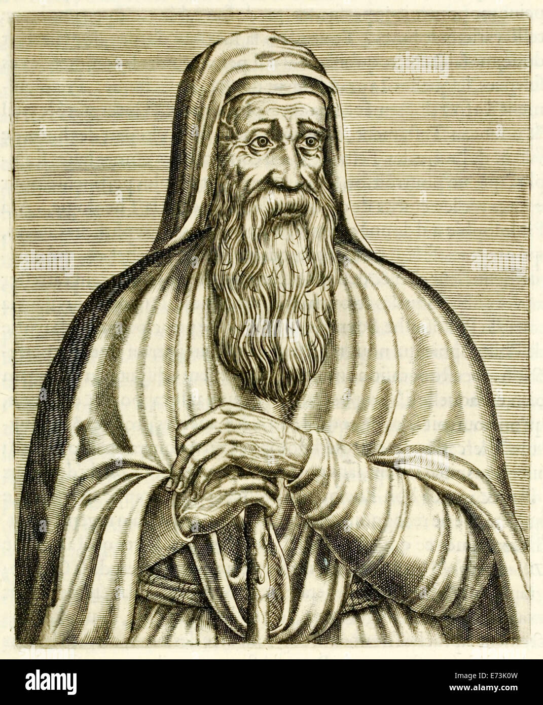 Isidore de Séville (560-636) de "vrai"… Portraits d'André Thévet publié en 1594. Voir la description pour plus d'informations. Banque D'Images