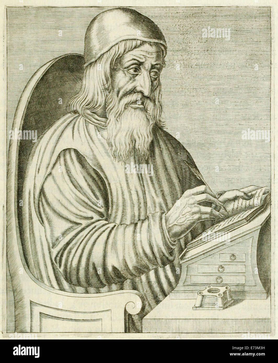 Johann von Tritheim (1462-1516) de "vrai"… Portraits d'André Thévet publié en 1594. Voir la description pour plus d'informations. Banque D'Images
