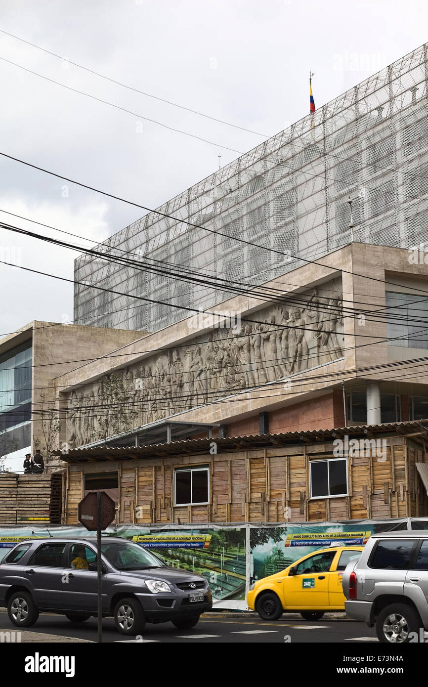 Construction de l'Asamblea Nacional (Assemblée nationale) le long de l'Avenue Juan Montalvo à Quito, Equateur Banque D'Images