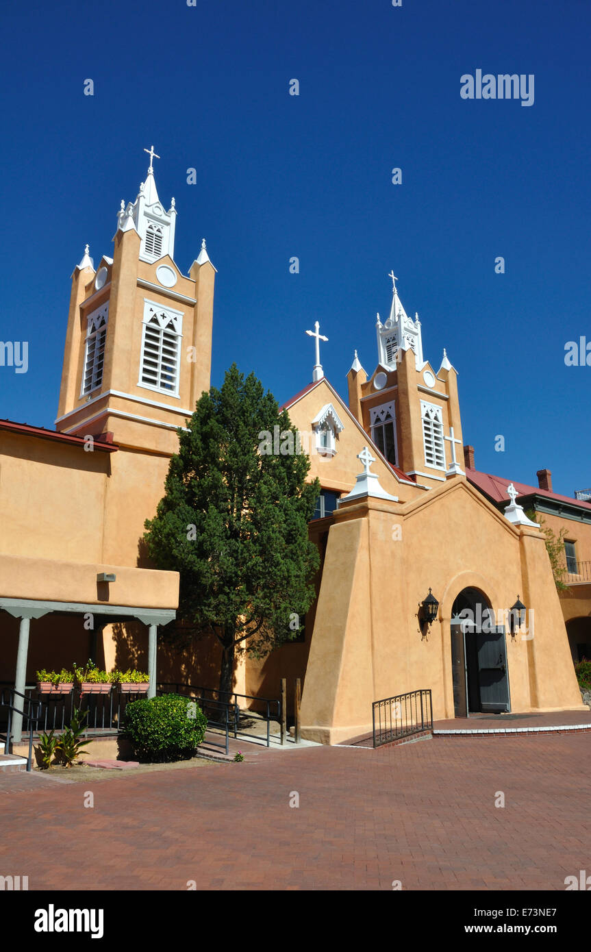 San Felipe de Neri église paroissiale, Albuquerque, New Mexico, USA - 1793 Banque D'Images