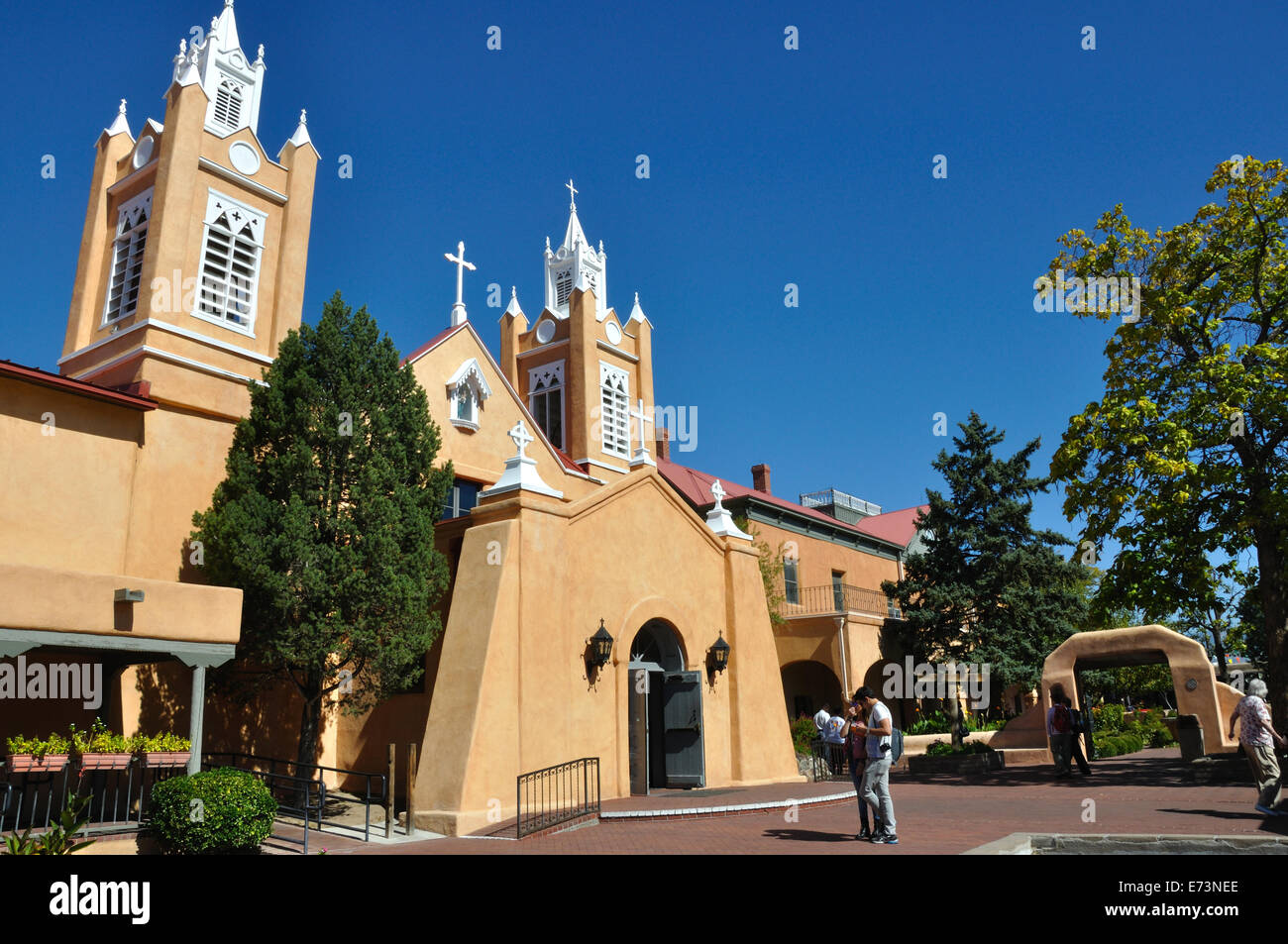 San Felipe de Neri église paroissiale, Albuquerque, New Mexico, USA - 1793 Banque D'Images