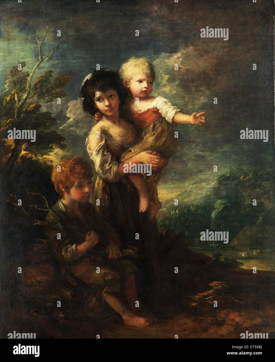 Gîte Les enfants, les ramasseurs de bois - de Thomas Gainsborough, 1787 Banque D'Images