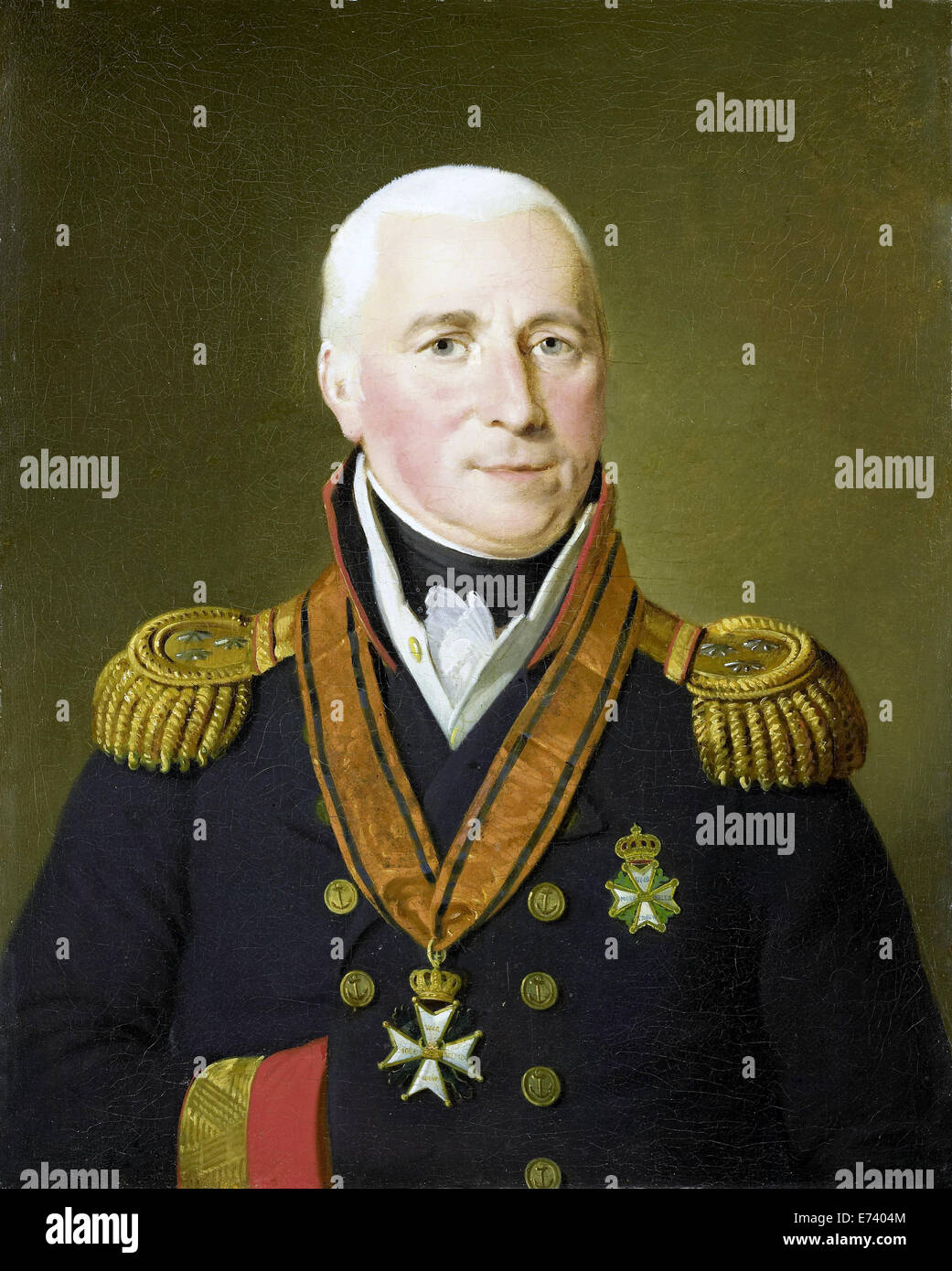 Gerrit Verdooren, Vice-admiraal - Par Adriaan de Lelie, 1814 - 1820 Banque D'Images