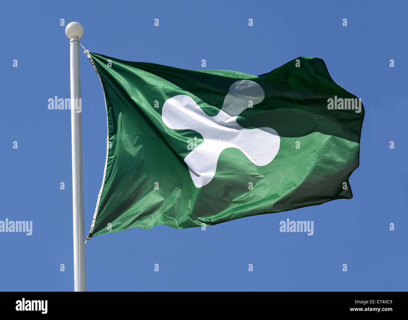 Drapeau régional de Lombardie - Italie - Banque D'Images