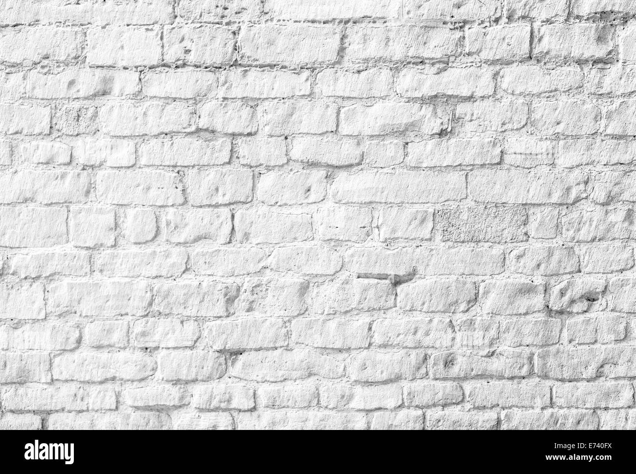 Mur en brique blanche Banque D'Images