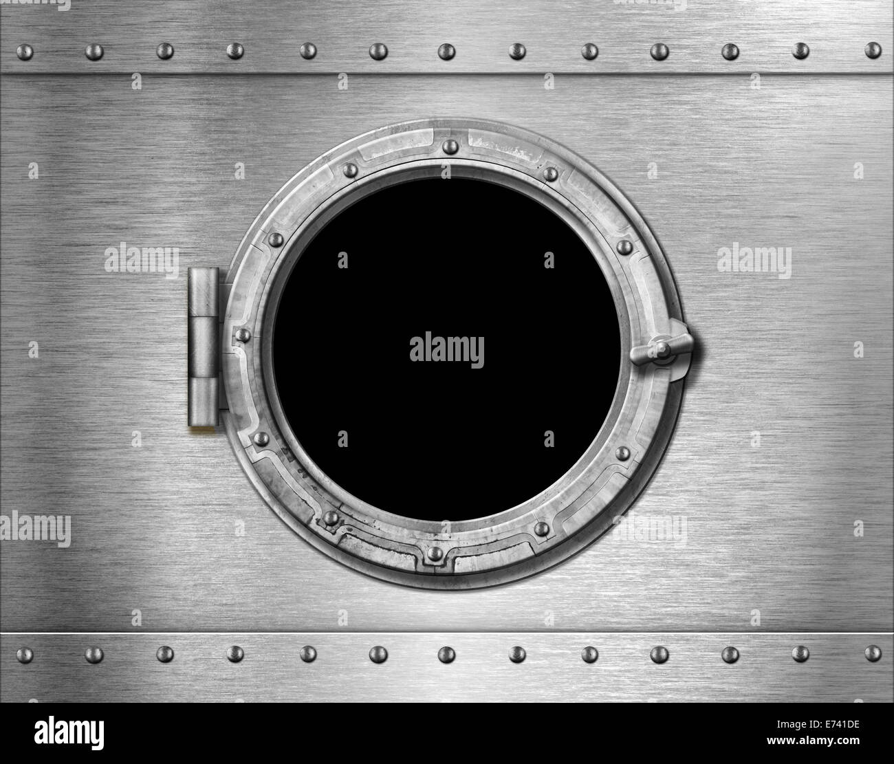 Navire ou un sous-marin de fond métal fenêtre Banque D'Images