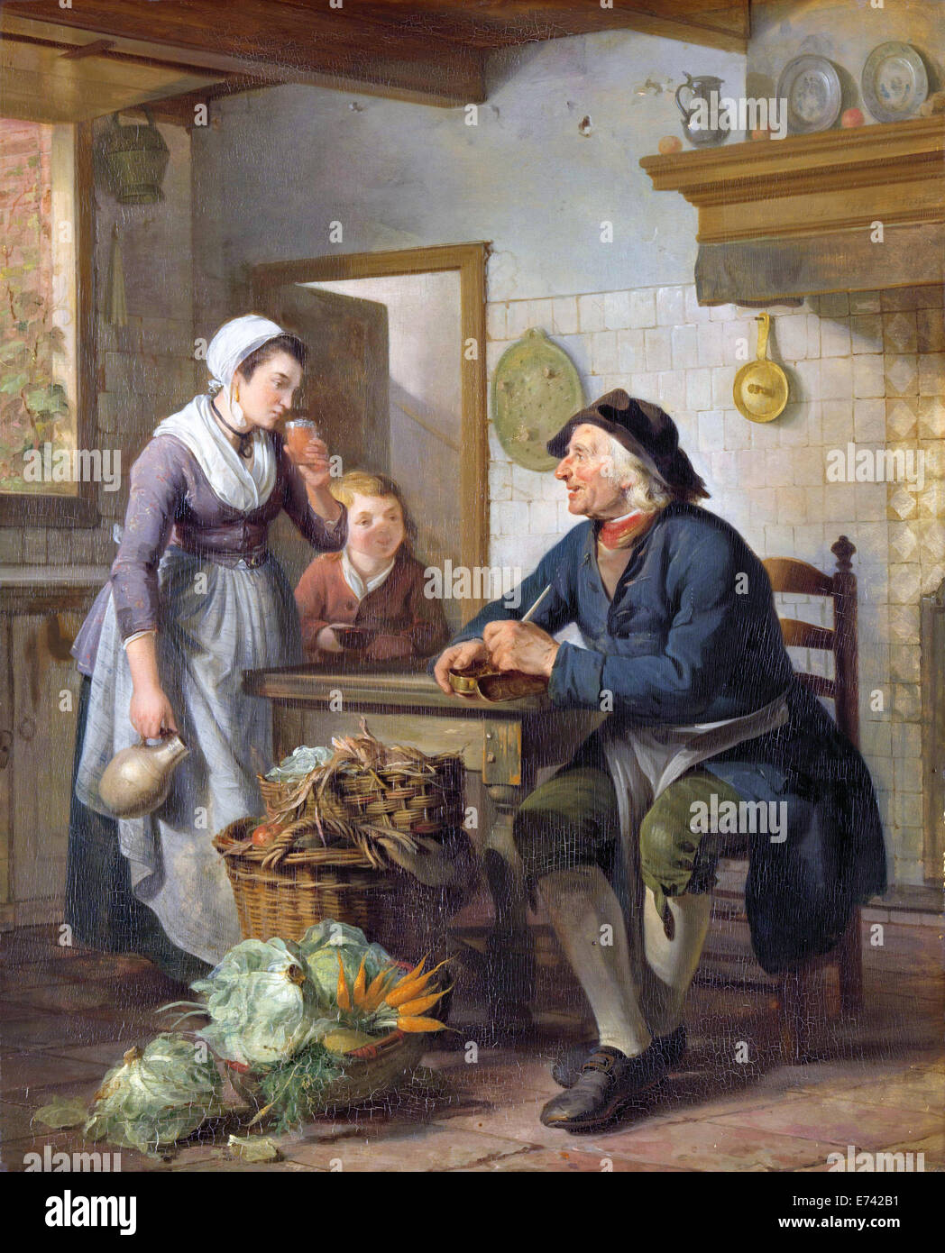 Le matin visite - par Adriaan de Lelie, 1796 Banque D'Images