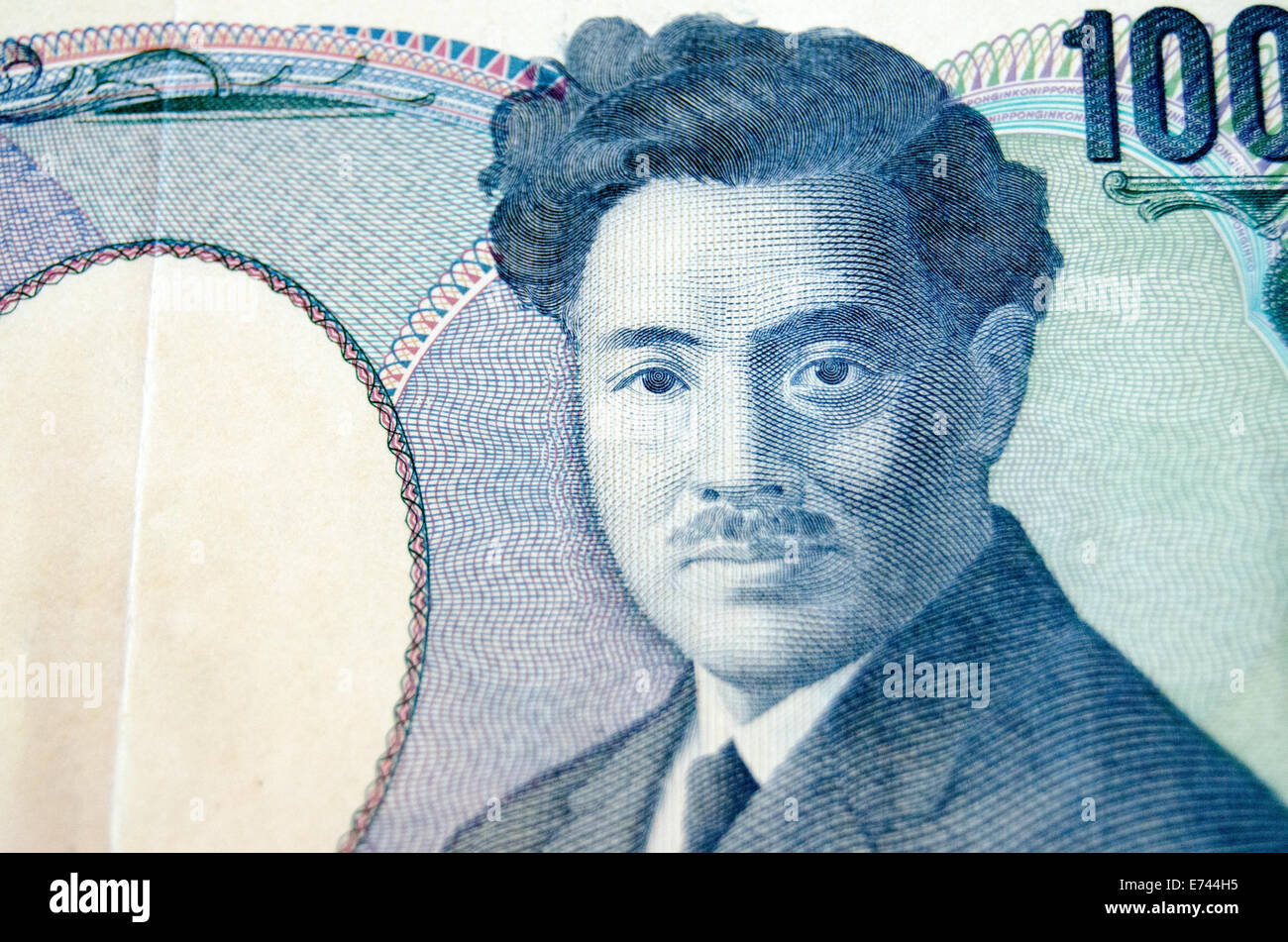 Un billet de 1000 Yen japonais avec le prix Hideyo Noguchi bactériologiste à l'avant. Banque D'Images