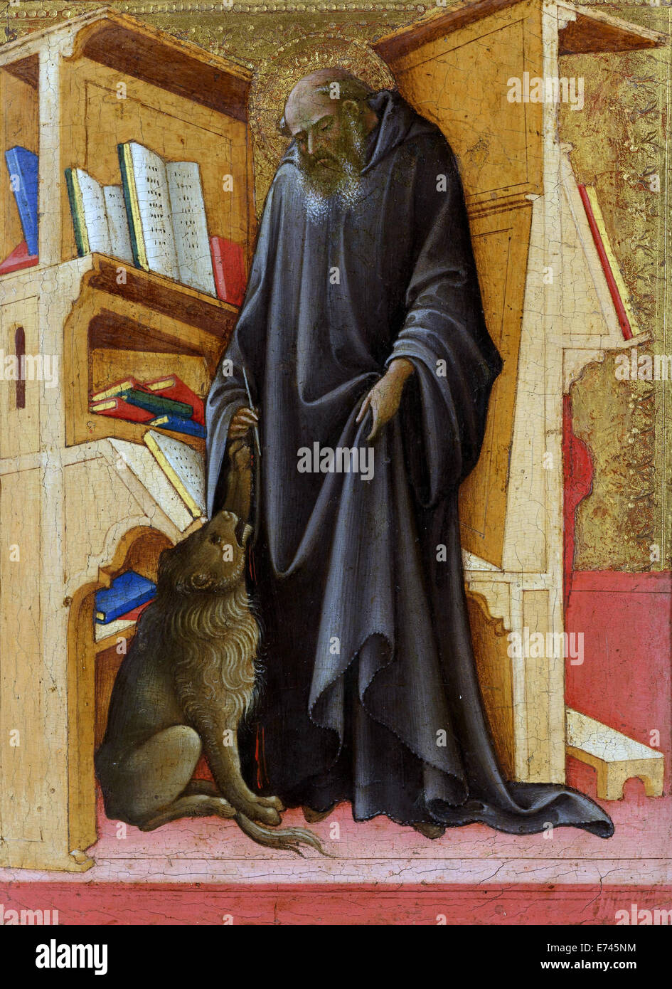 Saint Jérôme dans son étude - par Lorenzo Monaco, 1420 Banque D'Images