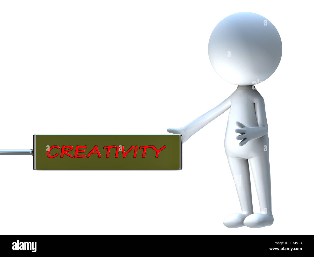 La créativité mot dans tableau d'affichage pour adv ou autres fins utiliser Banque D'Images