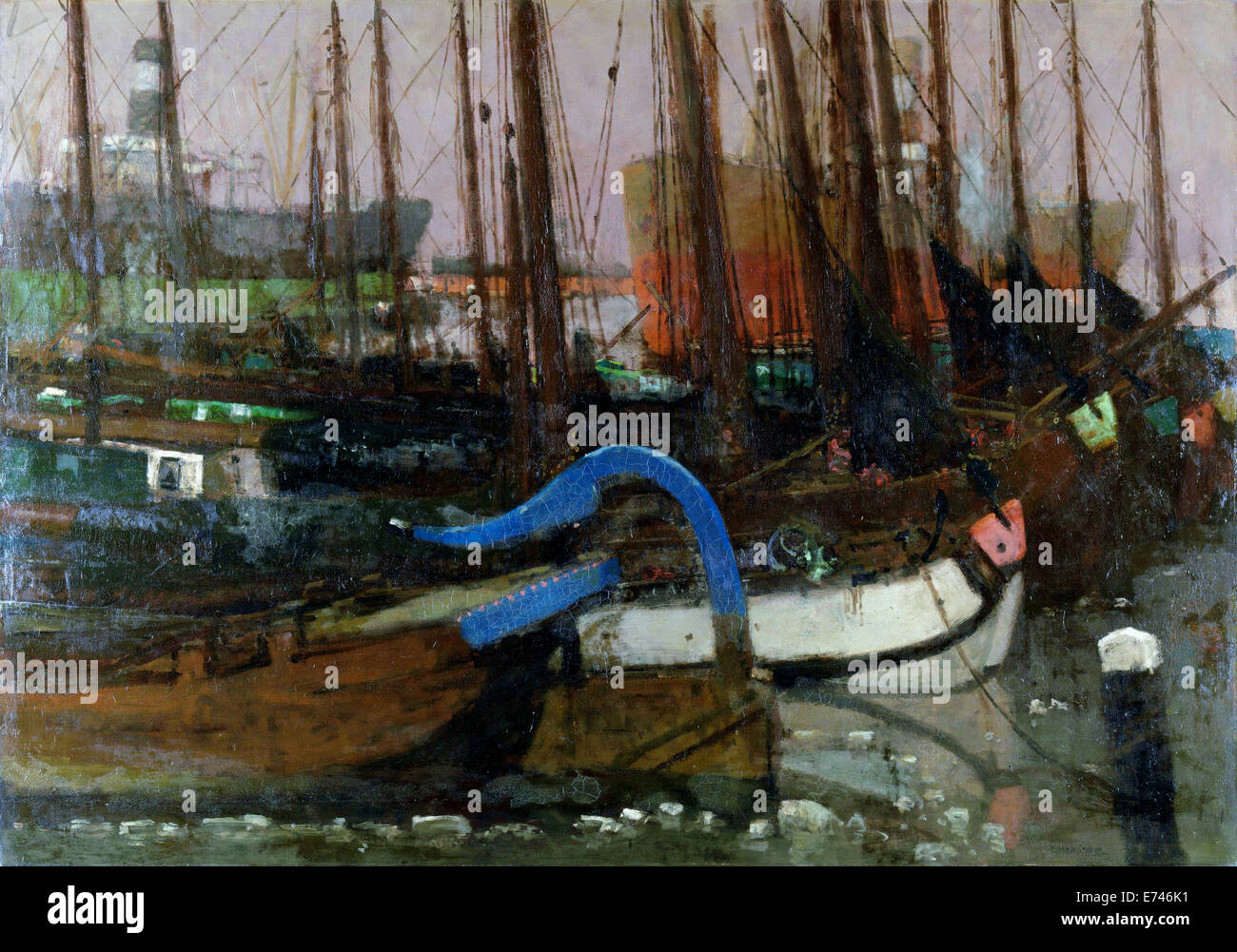 Navires dans la glace - par George Hendrik Breitner, 1901 Banque D'Images