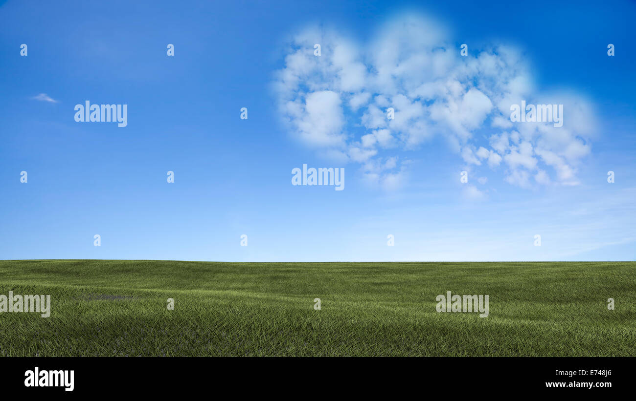 Photo d'un coeur un nuage sur ciel bleu pour adv ou autres fins utiliser Banque D'Images